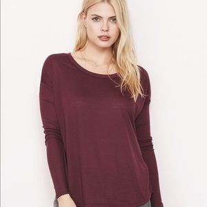 Dress barn Maroon Longsleeve Thin Shirt